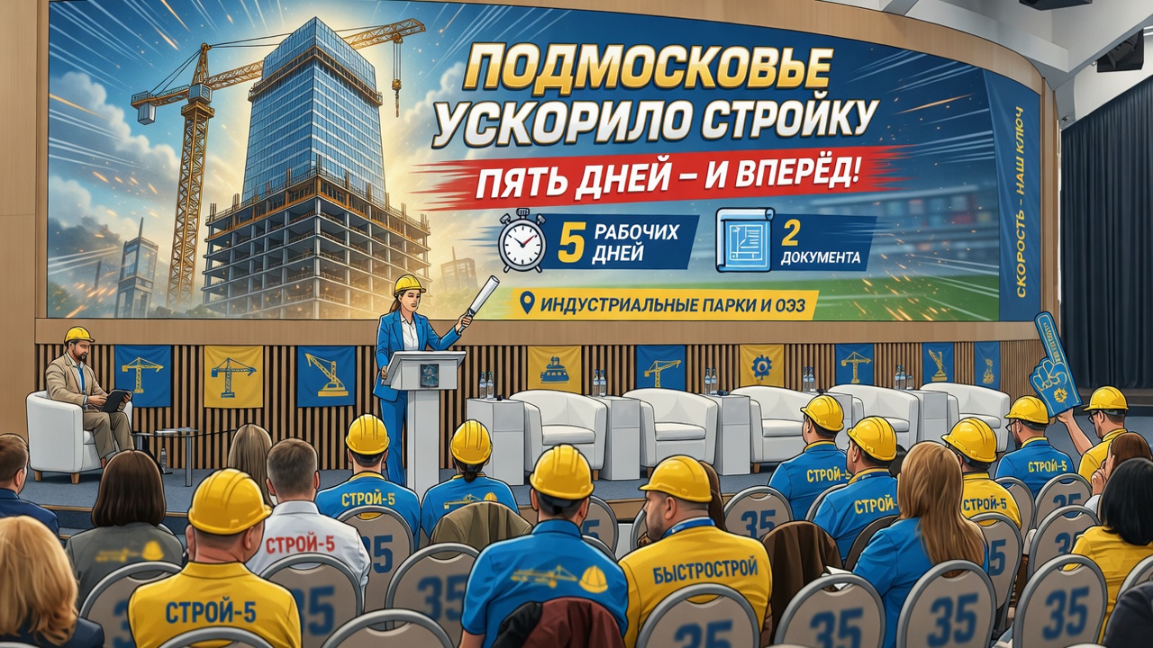 Подмосковье ускорило стройку. Пять дней - и вперёд!